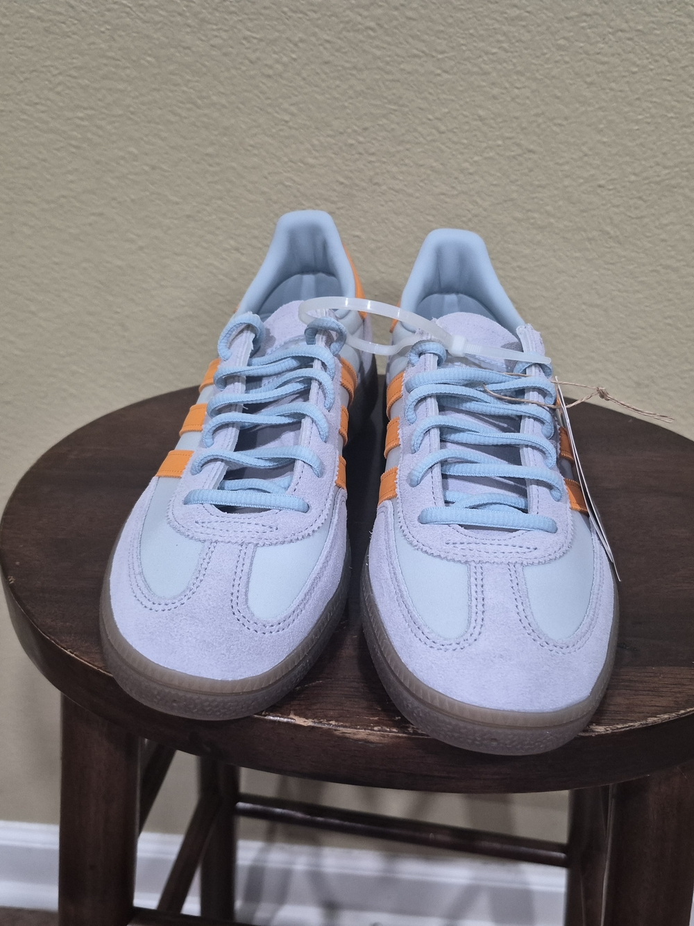 Adidas Men's Handball Spezial Blue/Tangerine/Gum Size 7.5